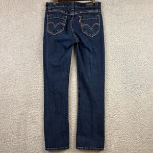 Levis Jeans Womens 8M 29x30 529 Curvy Bootcut Dark Blue Denim Stretch Casual